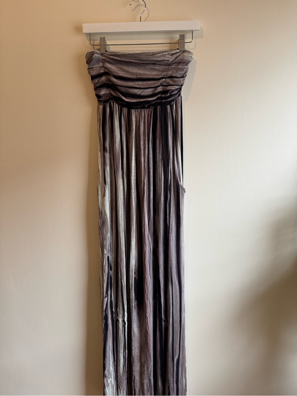 Soma Silver-Gray Strapless Maxi Dress